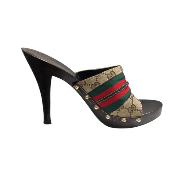 Gucci Canvas Mules Size 10 - Picture 6 of 15